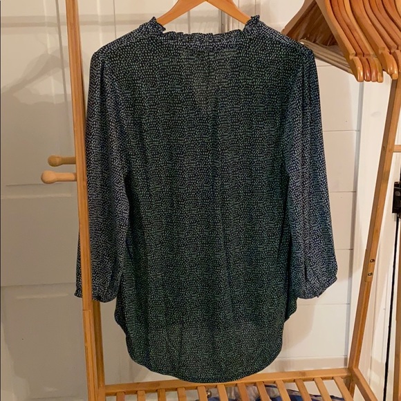 LOFT top navy with green spots medium - Picture 4 of 5